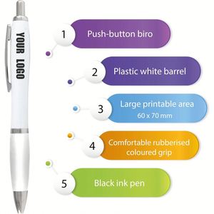 Custom Plastic Ballpoint Multi-Color Rubber Grip Smooth Writing <b>Retractable</b> Ball Advertising Gift <b>Pen</b> With Logo - Product Image 4