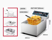 Friteuse industrielle électrique commerciale neuve 220V en acier inoxydable à chauffage profond, haute efficacité, facile à utiliser, prix d'usine