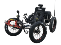 Nouveau Design Quadricycle Électrique Tout-Terrain Couché à Quatre Roues pour Adulte, Vélo Quad Couché pour Une Personne