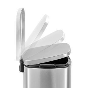 50L Nhiệm Vụ Nặng Nề Tay Miễn Phí Thép Không Gỉ Thương Mại Nhà Bếp Bước Thùng Rác Có Thể Đạp Bin Vân Tay Chịu Mài Mòn Mềm Đóng Nắp - Product Image 4