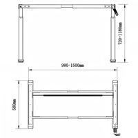 Bureau de travail électrique moderne réglable en hauteur pour ordinateur, poste de travail assis-debout, table de travail pour personnel, mobilier de bureau