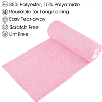 Rollo de Paños de Limpieza de Microfibra, 50 Piezas, Rollo de Toallas de Microfibra Desechables para Cocina y Auto, Color Personalizado, Lavables