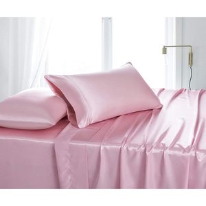 Juego de Sábanas de Satén Abp Collection, Queen, 4 Piezas, Sin Arrugas, Fundas de Almohada con Bolsillo Profundo - Product Image 1