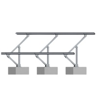 Système de support de montage PV réglable support de cadre de panneau solaire en aluminium anodisé pour toit industriel à carreaux plats