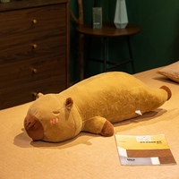Vente en gros directe longue peluche oreiller Capybara câlin Capybara peluche long oreiller confortable géant en peluche Capybara long oreiller chambre