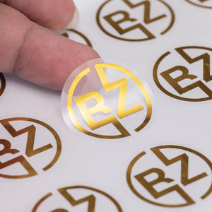 Autocollants ronds en papier laminé anti-contrefaçon personnalisés, étiquettes en feuille d'or rose pour <span class=keywords><strong>masques</strong></span> <span class=keywords><strong>chirurgicaux</strong></span>, emballages liquides - Product Image 2