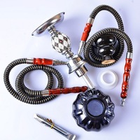 Vente en gros de narguilés arabes à double tuyau, accessoires pour fumer, ensemble de narguilés, chicha