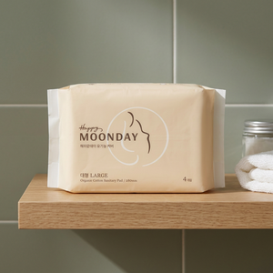 Toallas Sanitarias Orgánicas Grandes Ultra Suaves Happy Moonday con Alta Absorbencia y Algodón Orgánico Transpirable para Piel Sensible - Product Image 4