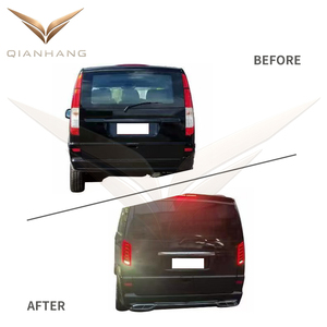 Kit carrosserie pour Viano <span class=keywords><strong>Vito</strong></span> <span class=keywords><strong>W639</strong></span> 2004-2015 à 2024 V300 Facelift, conversion ancien vers nouveau, mise à niveau du pare-chocs avant et arrière, ensemble complet - Product Image 4