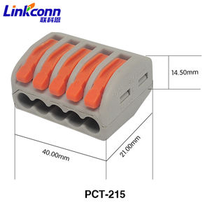 Connecteur de fil universel compact PCT-215 boîtier en Nylon de bornier enfichable électrique rapide pour connecteurs d'alimentation mâle/femelle - Product Image 4