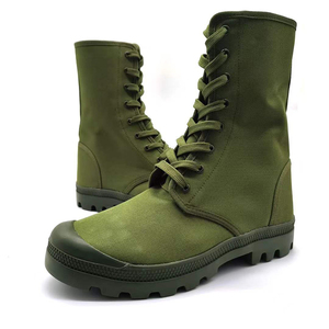 HBC04 Green Canvas Outdoor <b>Boots</b> Waterproof All Seasons Lace-Up <b>High</b> <b>Top</b> - Product Image 1