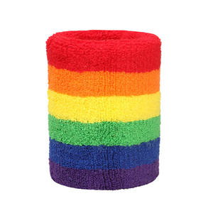 Bandeaux absorbants personnalisés avec logo, motif arc-en-ciel, pour le sport (tennis, <span class=keywords><strong>gym</strong></span>, football, basketball) - Product Image 3