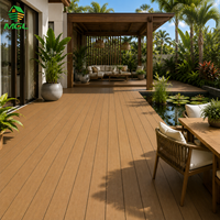 Planches de terrasse en composite WPC à grain de bois, très demandées pour l'aménagement extérieur de jardins, patios, terrasses, villas et zones piscine