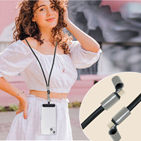 Kabel Pengisian Cepat 1.6m, Tali Selempang Adjustable, Tali Ponsel Anti Maling, Tali Kepang Nylon Tahan Lama, Kabel Data Tipe C
