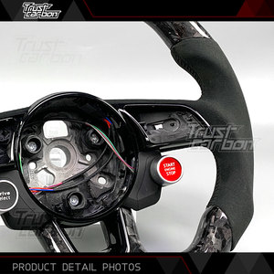 Volant et pièces intérieures de voiture en fibre de carbone forgée sur mesure, style sport pour <span class=keywords><strong>Audi</strong></span> A3 A5 S3 S4 A4 RS3 RS5 RS4 - Product Image 4