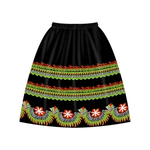 Latest Hot Sale Beach Style Women Island Wear Micronesia Floral Printed Skirt