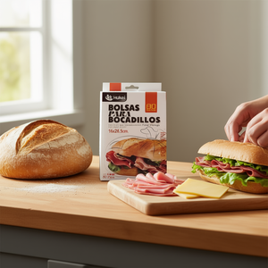 Sacchetti per pane Hukei 16x28,5 cm per panini e conservazione alimenti, 80 pezzi - Product Image 3