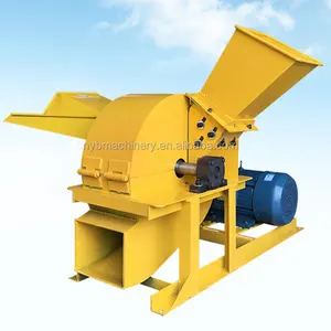 Branch wood grinder crusher tree branch crusher chipper garden tree leaf branch shredder with diesel engine gasoline engine