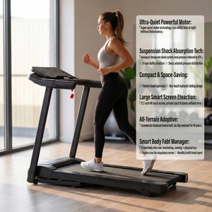 Tapis roulant électrique super silencieux OEM avec inclinaison manuelle, écran LED, pliable, antidérapant, large bande de course sans fil pour l'exercice à domicile - Product Image 6