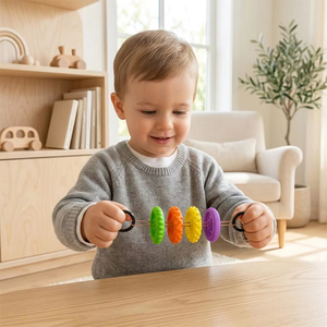 Jouet sensoriel Push <span class=keywords><strong>Bubble</strong></span> Fidget lavable pour besoins spéciaux, jouet anti-stress en silicone à presser, jeu d'entraînement de la concentration et de l'attention - Product Image 4