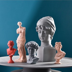 Ustom-escultura clásica de resina artesanal, <span class=keywords><strong>estatua</strong></span> <span class=keywords><strong>griega</strong></span> moderna de color - Product Image 2