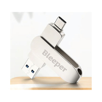 Memoria USB Giratoria de Metal OTG, USB 3.0, Interfaz Dual USB-A y Tipo C, Pendrive con Logotipo Personalizado para Teléfono, Laptop, Regalo Empresarial