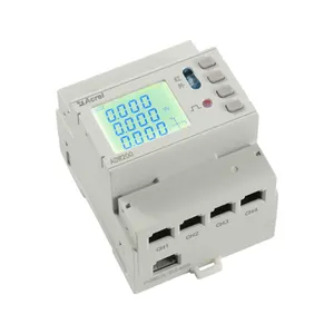 Acrel Multi Channels Din Rail Energy Meter Monitor 4 * Three Phase Energy Consumption LCD Screen Display Comes With Split CTs