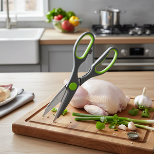 Tijeras de cocina multiusos de 21cm con abridor de tapas, cuchilla de 7cm para cortar alimentos, tijeras de cocina para uso doméstico - Product Image 3