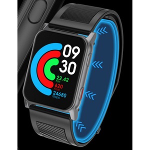 Montre connectée avec moniteur de pression artérielle, fréquence cardiaque, SpO2, température corporelle pour les personnes âgées, Bluetooth 36-40mm, noire - Product Image 1