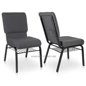 Wholesale upholstered customized modern metal cheap gray grey auditorium theater furniture chairs church chairs