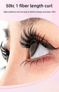 <span class=keywords><strong>Pestañas</strong></span> Postizas Segmentadas de Plástico Negro con Banda Negra, Hechas a Mano, 10 Filas, Sin Gel, Pelo Sintético, 0.07MM de Grosor, Naturales, para la Parte Superior del Ojo, Estilo Lazy, Venta al por Mayor - Product Image 5
