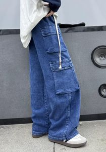 Pantalones vaqueros holgados lavados informales para niños Pantalones <span class=keywords><strong>cargo</strong></span> de mezclilla para niños con múltiples bolsillos Verano de alta calidad - Product Image 5