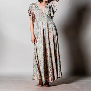 Casual Summer Linen Long Dresses Ladies Waisted Fitted Clothing 2024 Women Clothes Party Wear Casual Dress From Suppliers