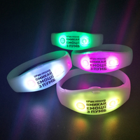 Bracelet clignotant LED personnalisé, avec télécommande sans fil, 8 zones