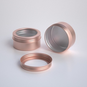 Boîte en aluminium personnalisable de 80 ml avec fenêtre pour l'emballage des épices, du sucre et des aliments - Pot mystère de qualité alimentaire pour bijoux - Product Image 1
