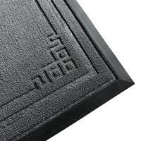 Tapis d'entrée commercial personnalisé en fibre de polyester avec support en PVC pour hôtel, bureau, magasin