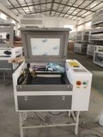 Découpeuse laser CO2 40W 50W 400*400MM avec contrôle M2, lit en nid d'abeille, axe Z motorisé, long passage, pompe à air, pompe à eau