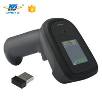 Escáner de Código de Barras Inalámbrico, Pantalla LCD 1D, 2D, QR, Interfaz USB Portátil con Base de Carga, Stock Disponible para Venta Al por Mayor