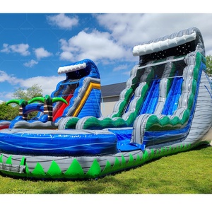 15ft 16ft 18ft 20ft 22ft bán buôn sân sau trượt nước Inflatable mùa hè ánh nắng mặt trời đá cẩm thạch trượt nước Inflatable cho bán - Product Image 2