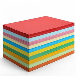 <strong>Colored</strong> A4 Cardstock <strong>Paper</strong> 80g Weight Pastel Construction Craft for Kids for <strong>Printer</strong> Origami Scrapbook - Product Image 2