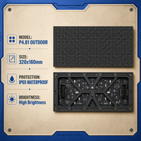 Module LED extérieur P4.81 en gros d'usine 320*160mm, panneau LED étanche à contraste élevé pour signalisation numérique et publicité