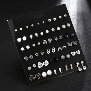 ต่างหูสุดเท่ต่างหูอะคริลิค30คู่สำหรับผู้หญิงชุดไข่มุกไข่มุกอะคริลิค - Product Image 3