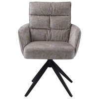 Fauteuil rembourré chaise de salle à manger pivotante rembourrée pour salon chaise de salle à manger avec 180 chaises de salle à manger à fonction rotative