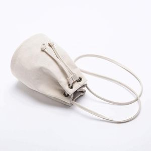 Canvas Bag Female New Bucket Bag Female Shoulder Messenger Korean Harajuku <b>Mini</b> Drawstring <b>Backpack</b> Bag - Product Image 4