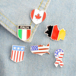 Pin de Solapa con Bandera Nacional <span class=keywords><strong>3D</strong></span> de Latón del Fabricante para Uniforme - Product Image 1