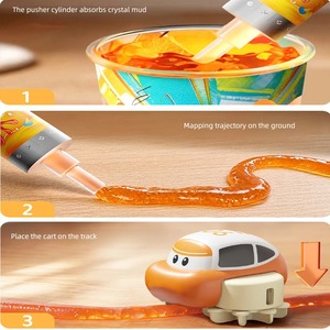 Juguete para Aliviar el Estrés, Juego de Construcción DIY, Coche de Slime con Riel de Inducción, Juguete Educativo STEM Sensorial para Niños, Regalo - Product Image 3