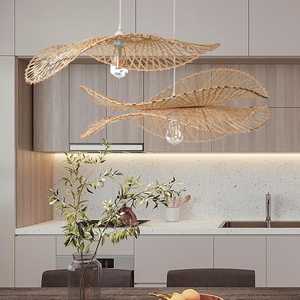 Soraya <b>Bamboo</b> Wicker Pendant <b>Light</b> Mid Century Home Decor Handmade Hanging Lamp Vietnam Supplier - Product Image 5