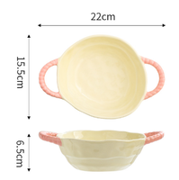 Plateau en céramique pour la maison, pour la présentation de fruits lors de fêtes, assiette en porcelaine personnalisable