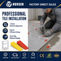 Kit de clips de nivellement pour carrelage, système d'installation pour sols et murs de salles de bain et cuisines, ensemble de cale d'espacement réutilisable, outil professionnel pour entrepreneur