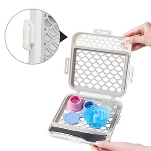 Cesta para lavavajillas para piezas pequeñas de biberones, chupetes y accesorios, cesta de malla de silicona para cucharas y tenedores, para lavar y organizar - Product Image 6